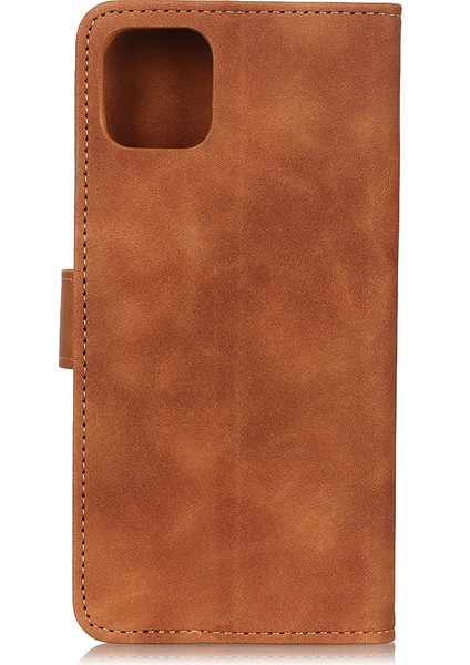 Iphone 12 Pro/12 Için Retro Deri Cüzdan Cep Telefonu Kabuğu - Kahverengi (Yurt Dışından)