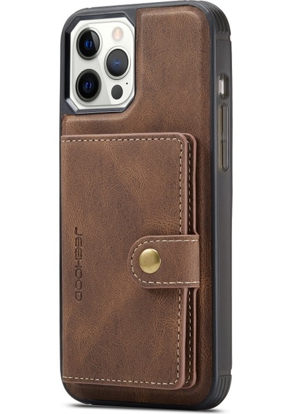 Iphone 12 Pro/iphone 12 Için Çıkarılabilir Manyetik Cüzdan Deri Kaplamalı Tpu Kılıfı - Kahverengi (Yurt Dışından) modelleri