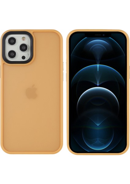 Iphone 12 Pro Max Için 6.7 Inç Yumuşak Touch Pc+Tpu Hibrid Telefon Geri Kılıf Mat Koruyucu Kapak-Orange (Yurt Dışından)