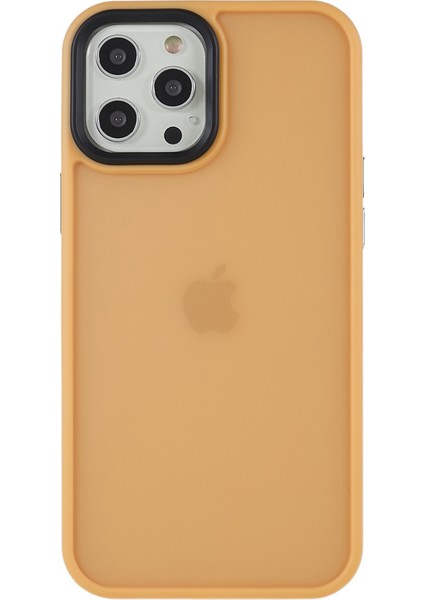 Iphone 12 Pro Max Için 6.7 Inç Yumuşak Touch Pc+Tpu Hibrid Telefon Geri Kılıf Mat Koruyucu Kapak-Orange (Yurt Dışından)