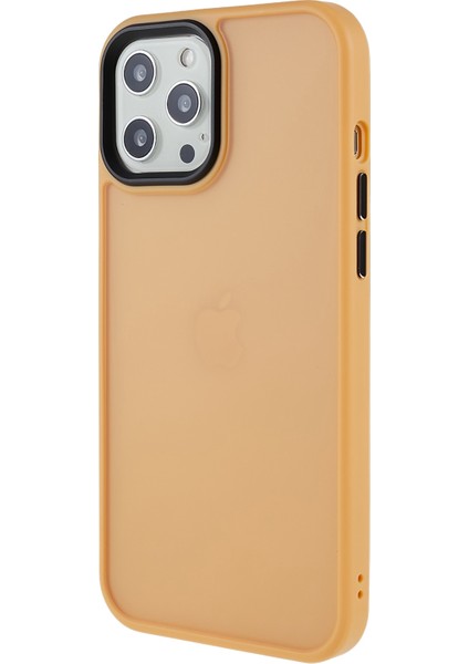 Iphone 12 Pro Max Için 6.7 Inç Yumuşak Touch Pc+Tpu Hibrid Telefon Geri Kılıf Mat Koruyucu Kapak-Orange (Yurt Dışından)