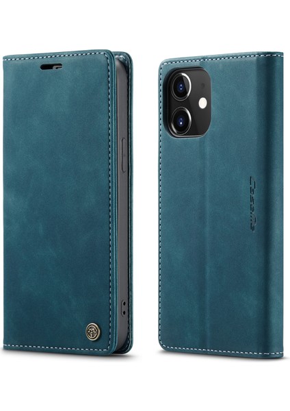 Iphone 12 Pro/12 Için Cüzdanlı Otomatik Emilmiş Deri Stand Flip Shell (Yurt Dışından)