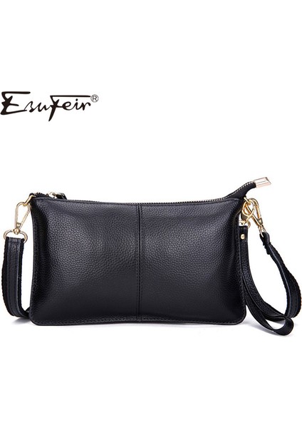 Siyah 100% Hakiki Deri Kadın Messenger Çanta Ünlü Marka Kadın Omuz Çantası Zarf Debriyaj Çanta Kadınlar Için Crossbody Çanta Çanta 2019 (Yurt Dışından) fiyatları