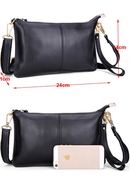 Siyah 100% Hakiki Deri Kadın Messenger Çanta Ünlü Marka Kadın Omuz Çantası Zarf Debriyaj Çanta Kadınlar Için Crossbody Çanta Çanta 2019 (Yurt Dışından) fırsatları