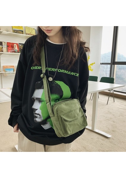 Kadınlar Için Siyah Moda Küçük Tuval Crossbody Çanta 2022 Mini Omuz Telefon Çanta Kız Öğrenci Pamuklu Bez Mini Kadın Çanta Flap (Yurt Dışından) fiyatları