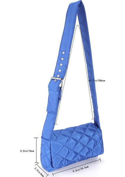 Siyah Moda Dokuma Pamuk Yastıklı Kadın Omuz Çantası Kış Naylon Yastıklı Kapitone Alışveriş Çantaları Kadın Örgü Çanta Crossbody Çanta (Yurt Dışından) modelleri