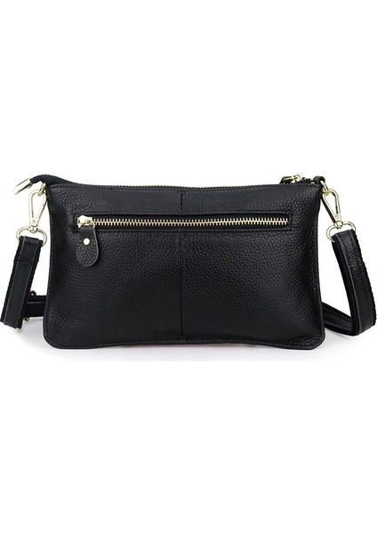 Siyah Yüksek Kaliteli Hakiki Deri Omuz Çantası Kadın # 39; S Çanta Moda Kadınlar Için Crossbody Çanta Messenger Çanta Kadın Çanta Kılıf (Yurt Dışından) fırsatları