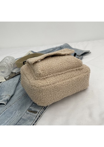 Auburn Kore Peluş Kumaş Kadın Omuz Crossbody Çanta Küçük Moda Kuzu Yünü Kabarık Kürk Kış Kadın Çantası Tasarımcı Çanta 2022 (Yurt Dışından) indirimleri