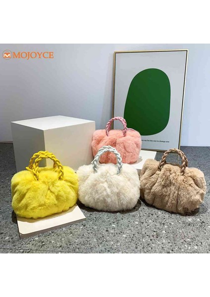 Sarı Kadınlar Zarif Crossbody Çanta Kabarık Peluş Bulut Çanta Çanta Dokuma Kolu Kadın Omuz Marka Çanta Kızlar Küçük Tote Çantalar (Yurt Dışından) modelleri