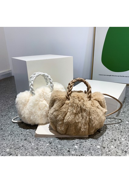 Sarı Kadınlar Zarif Crossbody Çanta Kabarık Peluş Bulut Çanta Çanta Dokuma Kolu Kadın Omuz Marka Çanta Kızlar Küçük Tote Çantalar (Yurt Dışından) fırsatları