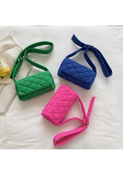 Koyu Mavi Uzay Yastıklı Pamuk Tote Çanta Tasarımcısı Kapitone Kadın Omuz Crossbody Çanta Lüks Kadın Aşağı Çanta Küçük Tote Çanta Bolsas (Yurt Dışından) modelleri