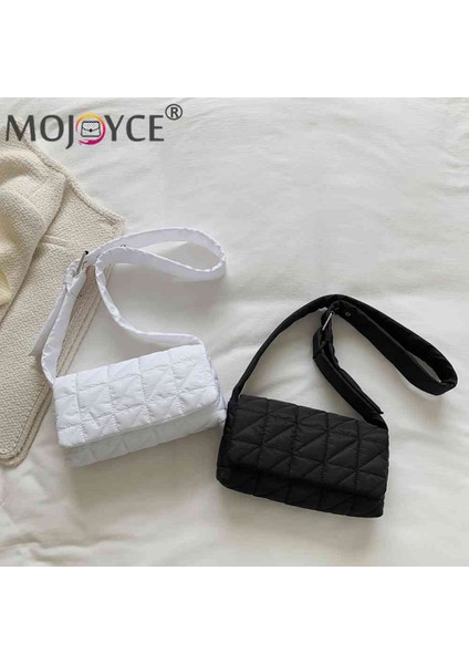 Siyah Moda Kadın Çanta Düz Renk Tasarımcı Yastıklı Kapitone Crossbody Çanta Kemer Tokası Kadın Crossbody Çanta Taşınabilir Seyahat (Yurt Dışından) fırsatları