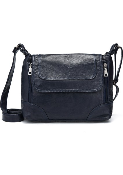 Mavi Annmouler Marka Kadın Omuz Çantası Tasarımcı Crossbody Çanta Yumuşak Yıkanmış Deri Messenger Çanta Lüks Çanta Kadın Çanta Sac A Mai (Yurt Dışından)