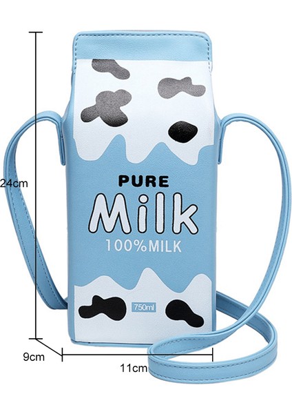 Kahverengi Çikolata Süt Kawaii Çanta Kadın Karikatür Süt Kutusu Omuz Çantası Telefon Çantası Kız Sevimli Deri Crossbody Çanta Bozuk Para Çantaları Çanta Bolsa Feminina (Yurt Dışından)