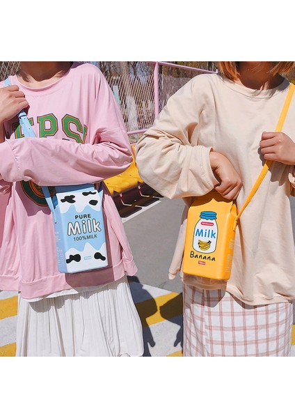 Kahverengi Çikolata Süt Kawaii Çanta Kadın Karikatür Süt Kutusu Omuz Çantası Telefon Çantası Kız Sevimli Deri Crossbody Çanta Bozuk Para Çantaları Çanta Bolsa Feminina (Yurt Dışından)