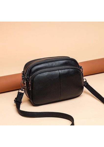 Siyah Hakiki Deri Kadın Crossbody Çanta Moda Dana Bayanlar Omuz Çantaları Yüksek Kaliteli Kadın Çanta Tasarımcısı Kadın Tote Çanta (Yurt Dışından) fiyatları