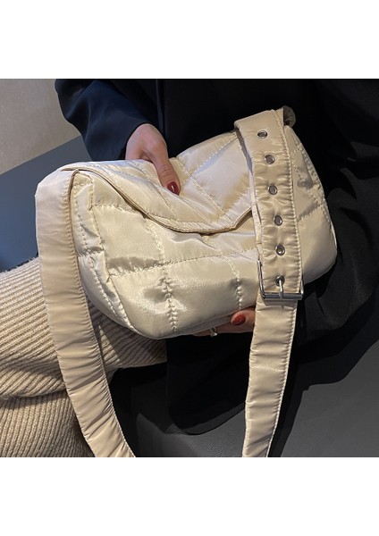 Yeşil Eşkenar Dörtgen Bir Moda Kadın Omuz Çantası Kapitone Pamuklu Crossbody Çanta Eşkenar Dörtgen Flap Çanta Lüks Tasarımcı Tote Çanta Çanta Seyahat Alışveriş Için (Yurt Dışından)