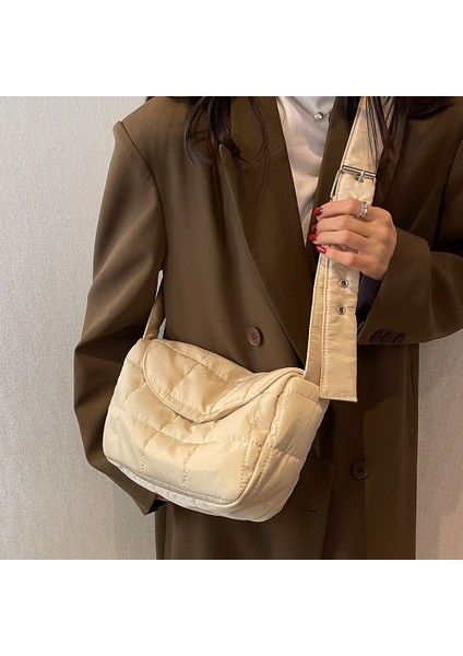 Yeşil Eşkenar Dörtgen Bir Moda Kadın Omuz Çantası Kapitone Pamuklu Crossbody Çanta Eşkenar Dörtgen Flap Çanta Lüks Tasarımcı Tote Çanta Çanta Seyahat Alışveriş Için (Yurt Dışından)