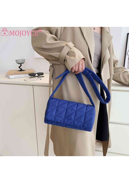 Siyah Moda Yastıklı Kapitone Crossbody Çanta Düz Renk Tasarımcı Shopper Kılıfı Kemer Tokası Kadın Crossbody Çanta Omuz Çantası (Yurt Dışından) indirimleri