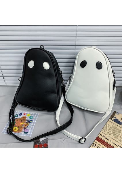 Siyah Stil Bir Cadılar Bayramı Küçük Hayalet Sevimli Crossbody Çanta Komik Face Bayanlar Kızlar Göğüs Paketi Kadın Sırt Çantası Kapasiteli Kadın Çanta Cüzdanlar (Yurt Dışından) modelleri