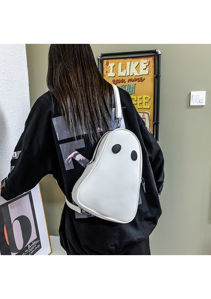 Siyah Stil Bir Cadılar Bayramı Küçük Hayalet Sevimli Crossbody Çanta Komik Face Bayanlar Kızlar Göğüs Paketi Kadın Sırt Çantası Kapasiteli Kadın Çanta Cüzdanlar (Yurt Dışından) fırsatları