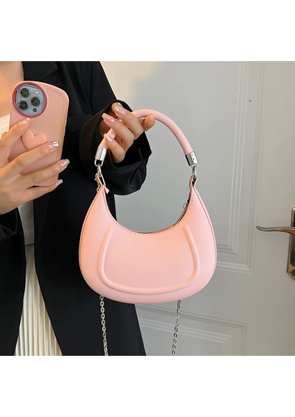 Mor Retro Tote Çanta Kadınlar Için 2022 Trendy Vintage Yarım Ay Tasarımcı Çanta Kadın Subaxillary Çanta Casual Retro Mini Omuz Çantası (Yurt Dışından)