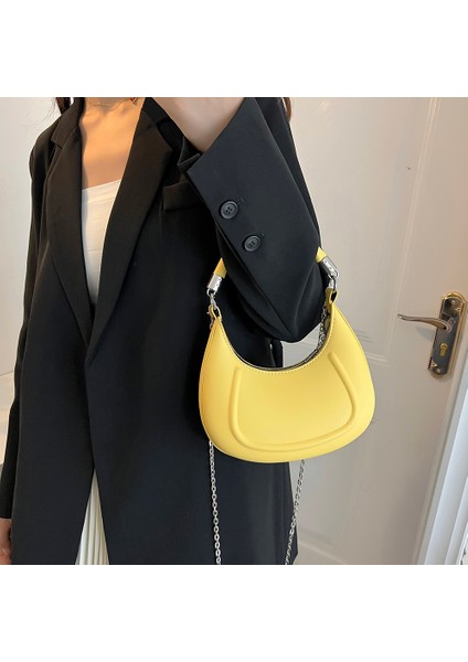 Mor Retro Tote Çanta Kadınlar Için 2022 Trendy Vintage Yarım Ay Tasarımcı Çanta Kadın Subaxillary Çanta Casual Retro Mini Omuz Çantası (Yurt Dışından)