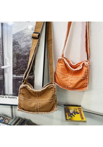 Retro Yeşil Kanvas Crossbody Çanta Yumuşak Edebi Öğrenciler Kitap Çantası Eski Rahat Ayarlanabilir Askı Kişilik Omuz Çantası Açık Spor Çantaları (Yurt Dışından) fiyatları