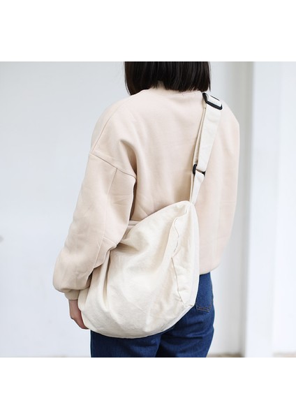 Kaliteli Siyah Kadın Kanvas Omuz Çantası Rahat Pamuklu Kumaş Crossbody Çanta Katı Fermuar Çanta Alışveriş Çantası Tote Öğrenci Eko Basit Kitap Çantaları (Yurt Dışından) modelleri