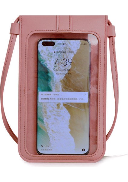 Pembe Bayanlar Dokunmatik Ekran Cep Telefonu Çanta Akıllı Telefon Cüzdan Pu Deri Omuz Askısı Çanta Kadın Çantası Moda Mobil Cüzdan 2023 (Yurt Dışından) modelleri