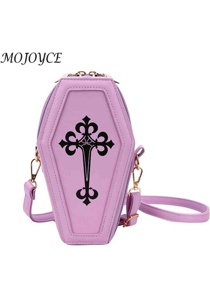 Kırmızı Gotik Messenger Kılıfı Tabut Şekli Moda Omuz Çantaları Pu Deri Omuz Çantası Çapraz Cadılar Bayramı Tema Partisi Için (Yurt Dışından) indirimleri