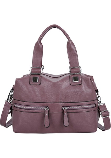 Mor Sıcak Satış Kadın Çanta Büyük Kapasiteli Omuz Çantaları Yüksek Kaliteli Pu Deri Crossbody Çanta Bayanlar Vahşi Çapraz Vücut Çanta Seyahat Çantası (Yurt Dışından)