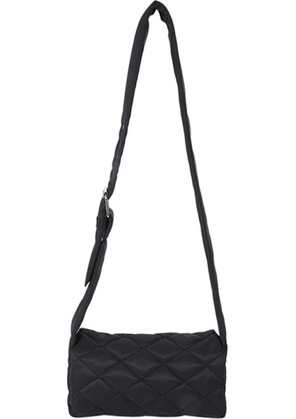Siyah Niş Tasarımcı Bayanlar Crossbody Çanta Düz Renk Crossbody Messenger Çanta Alışveriş Için Seyahat Için Naylon Kumaş Kare Kese (Yurt Dışından)