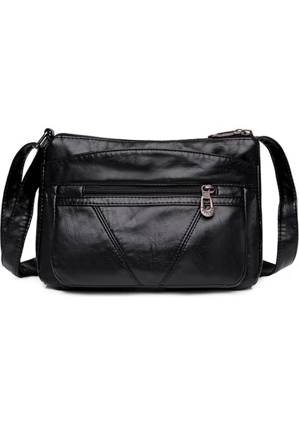 Siyah Yüksek Kaliteli Yumuşak Deri Kadın Çantaları 2022 Trendleri Omuz Çantası Lüks Tasarımcı Çanta Cüzdanlar Kadın Klasik Crossbody Sac (Yurt Dışından)
