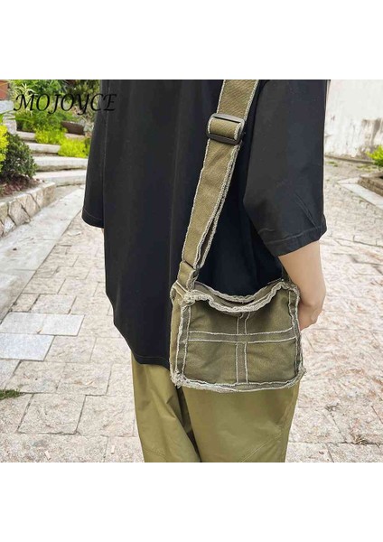 Siyah Tuval Crossbody Çanta Yumuşak Edebi Öğrenciler Kitap Çantası Eski Rahat Açık Spor Için Basit Ayarlanabilir Askı Kişilik (Yurt Dışından) fırsatları