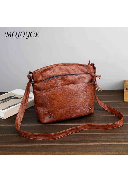 Siyah Omuz Çantası Moda Kadın Pu Deri Omuz Çantası Düz Renk Crossbody Messenger Çanta Kadın Casual Bayanlar Için Anne Küçük Fermuar Çanta (Yurt Dışından) modelleri