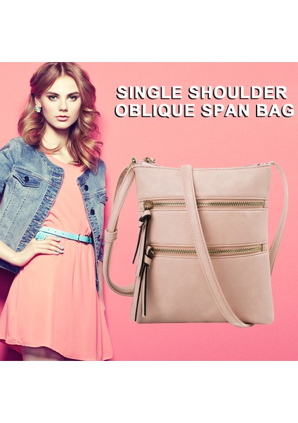 Siyah Retro Bayanlar Crossbody Çanta Fermuarlı Cebi Omuz Çantaları Ayarlanabilir Askı Satchels Çanta Seyahat Çantaları Için Yumuşak Deri Katı (Yurt Dışından) fırsatları