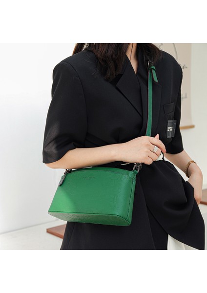 Siyah % 100 Sığır Derisi Gündelik Kadın Tote Omuz Çantası Moda Doku Çok Yönlü Crossbody Çanta Deri Fermuarlı Çantalar Lüks Tasarımcı (Yurt Dışından) indirimleri