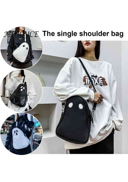 Stil 1 Siyah Moda Crossbody Çanta Eğlenceli Şeytan Hayalet Omuz Askılı Çanta Pu Deri Kadınlar Için Küçük Fermuar Seyahat Alışveriş Için Kız (Yurt Dışından) modelleri