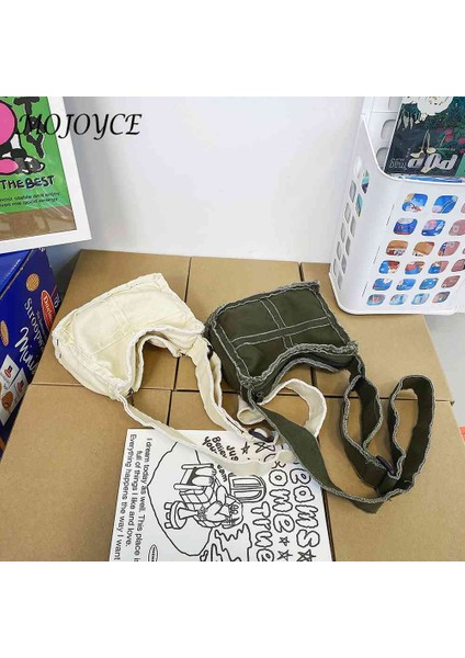 Turuncu Kanvas Crossbody Çanta Yumuşak Edebi Öğrenciler Kitap Çantası Vintage Casual Açık Spor Için Basit Ayarlanabilir Askı Kişilik (Yurt Dışından) fiyatları
