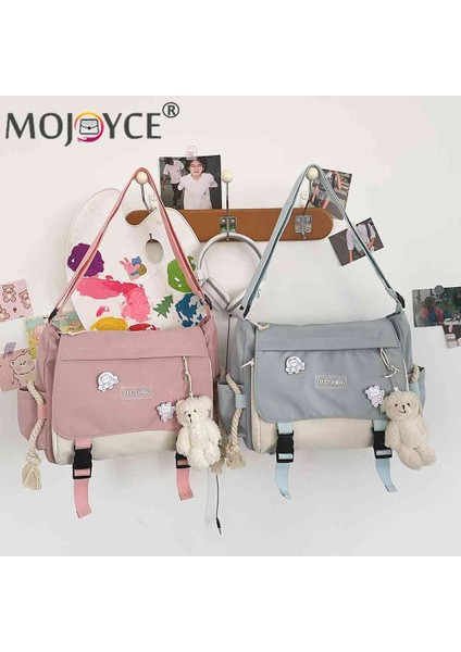 Siyah Harajuku Çanta Kadınlar Için Büyük Kapasiteli Kadın Crossbody Çanta Hit Renk Bayanlar Messenger Kılıfı Fermuarlı Cebi Çalışma Sporları Için (Yurt Dışından) fiyatları