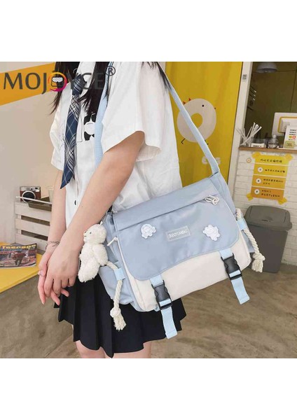 Siyah Harajuku Çanta Kadınlar Için Büyük Kapasiteli Kadın Crossbody Çanta Hit Renk Bayanlar Messenger Kılıfı Fermuarlı Cebi Çalışma Sporları Için (Yurt Dışından) fırsatları