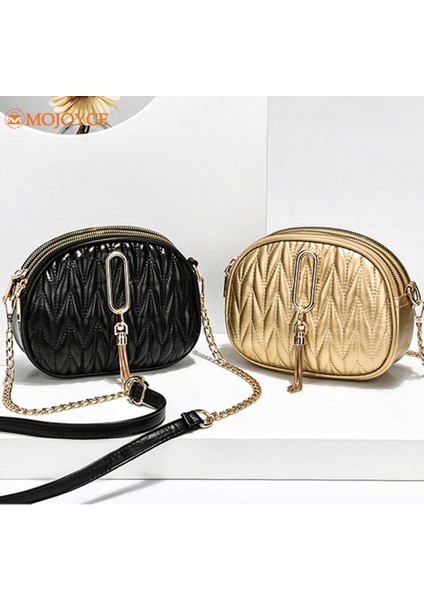 Siyah Lüks Marka Akşam Çanta Kadın Çanta Zinciri Püskül Tasarım Kadın Bez Çantalar Crossbody Pu Deri Cüzdan Cüzdanlar Omuz Çantaları (Yurt Dışından) indirimleri