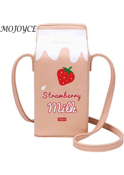 Siyah Yaratıcı Messenger Çanta Muz Süt Kutusu Deri Crossbody Çanta Çanta Karikatür Baskılı Tasarımcı Küçük Lady Kızlar Için (Yurt Dışından) fiyatları