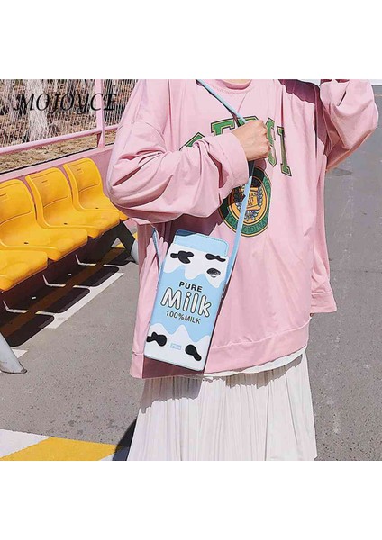 Siyah Yaratıcı Messenger Çanta Muz Süt Kutusu Deri Crossbody Çanta Çanta Karikatür Baskılı Tasarımcı Küçük Lady Kızlar Için (Yurt Dışından) modelleri