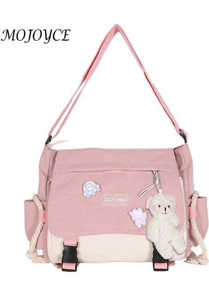 Mavi Harajuku Kadın Crossbody Çanta Büyük Kapasiteli Öğrenci Eğitim Çantası Hit Renk Bayanlar Messenger Kılıfı Fermuarlı Cebi Çalışmak Için Spor (Yurt Dışından) indirimleri
