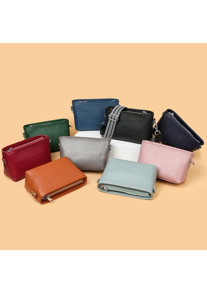 Kırmızı Moda Crossbody Çanta Geniş Kumaş Kayış Klasik Birinci Katman Dana Cüzdanları Yumuşak Düz Renk Hafta Sonu Tatili Için Basit Taşınabilir (Yurt Dışından) indirimleri