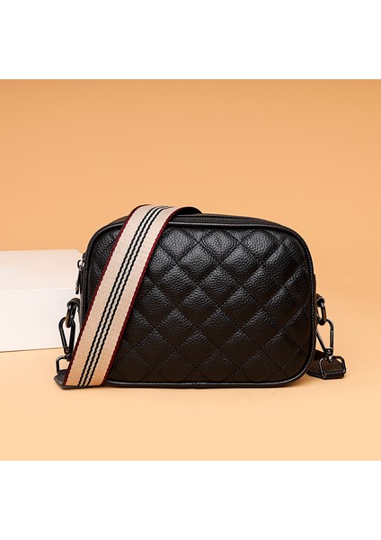 Siyah Moda Lüks Omuz Çantaları Tasarımcı Kadın Crossbody Çanta Casual Bayanlar Tote Çanta 100% Yumuşak Hakiki Deri Kadın Çanta Cüzdan (Yurt Dışından) modelleri