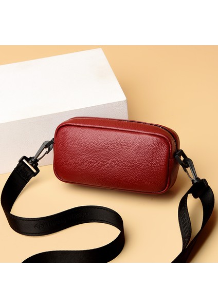 Bordo 100% Hakiki Deri Kadın Omuzdan Askili Çanta Dana Kadın Çanta Yüksek Kaliteli Kadın Tote Çanta Moda Lüks Bayanlar Postacı Çantası (Yurt Dışından) indirimleri