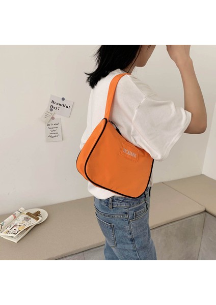 Siyah Moda Naylon Rahat Kadın Çanta Mektuplar Desen Omuz Alışveriş Çantaları Dayanıklı Büyük Kapasiteli Kılıf Çanta (Yurt Dışından) fiyatları